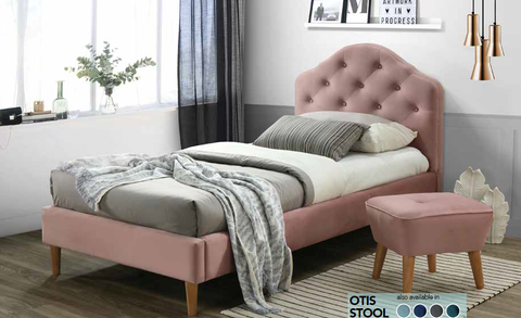 Zara Upholstered Pink Bed